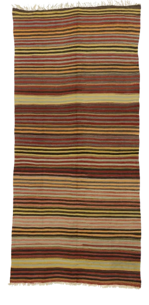 Vintage Turkish Striped Kilim Rug - 04'11 X 10'08