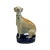Ceramic Late 19th Century Tan Staffordshire Whippet on Blue Base For Sale - Image 7 of 7