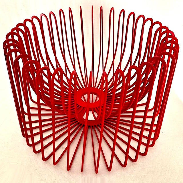 1990's Scandinavian Modern Red Fruit/Centerpiece Bowl Designed by Ehlén Johansson For Sale - Image 9 of 17