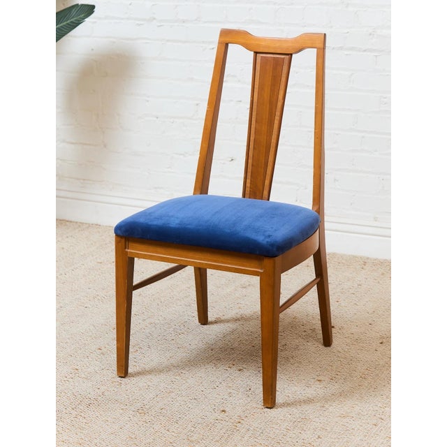 Blue Vintage Mid Century Dining Chairs For Sale In Los Angeles - Image 6 of 7