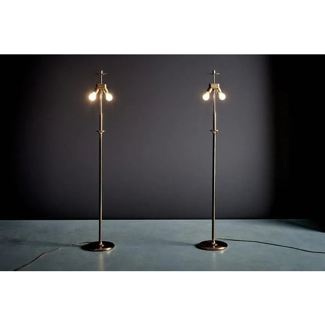 Brass Floor Lamps from Cosack Leuchten, Germany, 1960s, Set of 2 For Sale - Image 4 of 11