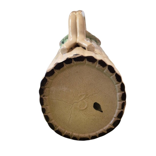 French 19th Century French Majolica Pitcher For Sale - Image 3 of 5
