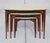 1960s Vintage Mid-Century Modern Nesting Tables – Set of 3 With Beige Tops & Tapered Maple/Beech Wood Legs For Sale - Image 11 of 17