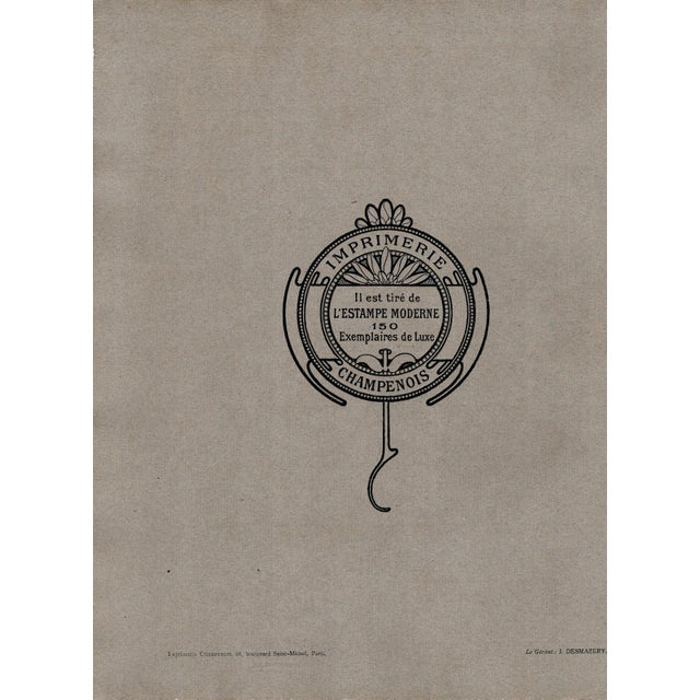 Lucien Lévy-Dhurmer, Belle d'Antan, 1897, Lithograph on Paper For Sale - Image 8 of 9