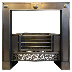 Antique English Register Grate in Polished Steel