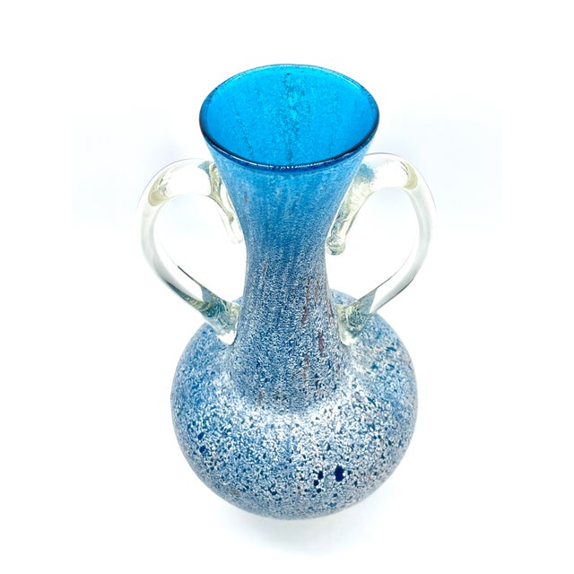 Large Etruscan Style A Scavo Murano Glass Amphora Vase, 1960s For Sale - Image 6 of 18