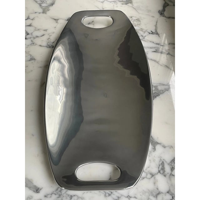 1990s Vintage Nambe Serving Tray For Sale - Image 5 of 6