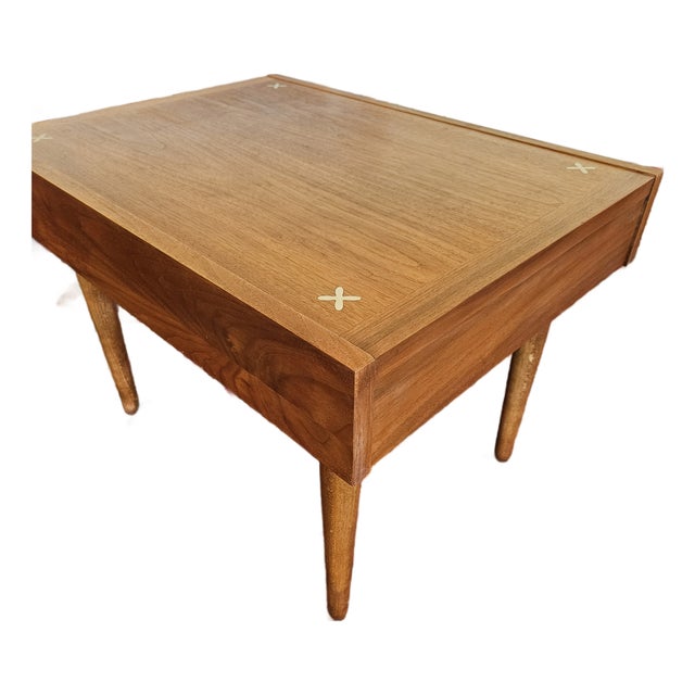 60s Merton Gershon for American of Martinsville One Drawer Nightstand Side Table For Sale
