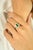 Not Yet Made - Made To Order Marquise Cut Emerald Halo Set 18k Gold Engagement Ring Size 6 For Sale - Image 5 of 11
