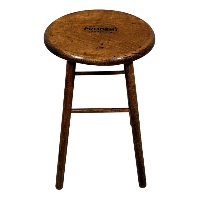 Prodent Toothpaste Promotional Wooden Stool, 1930s For Sale