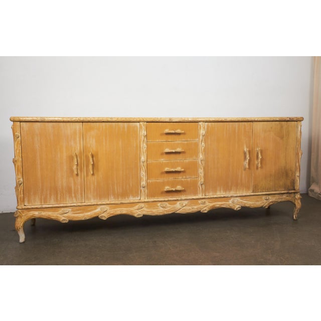 Tan Vintage Sideboard in Wood, 1970s For Sale - Image 8 of 8