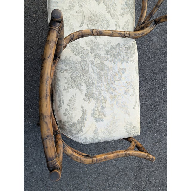 Mid 20th Century Vintage Bent Bamboo Gossip Bench | Tête-À-Tête | Face-to-Face Sette For Sale - Image 5 of 8