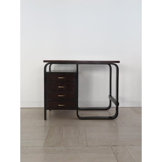 1940s Small Writing Desk by Giuseppe Pagano for Gino Maggioni, Italy, 1940s For Sale - Image 5 of 13
