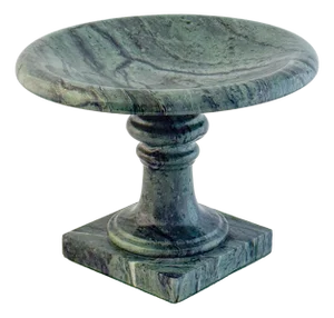 Italian Neoclassical Tazza or Pedestal Bowl of Figured Green Marble