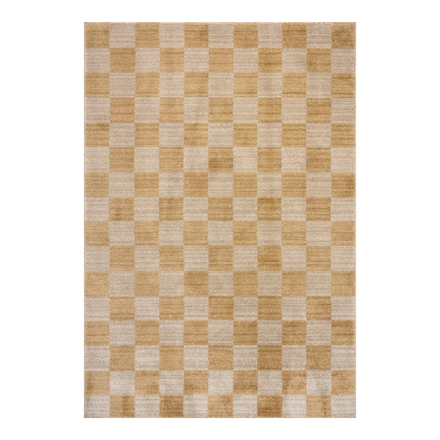 Chris Loves Julia x Loloi Calvin Apricot / Ivory 2'-3" x 3'-10" Accent Rug For Sale