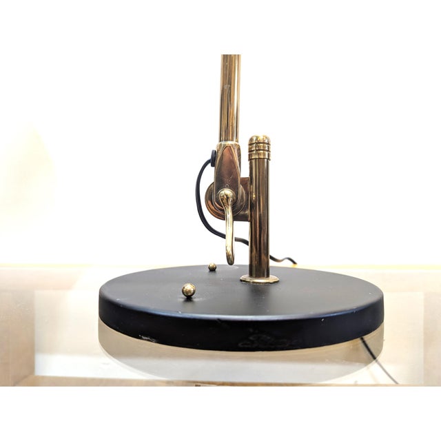 Metal 1940s Belmag Articulating Brass Goose Neck Desk Lamp Christian Dell For Sale - Image 7 of 12