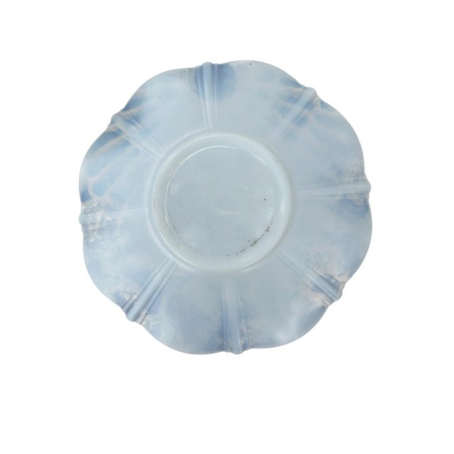 Vintage Aloe Blaster mackBeth Evans America Sweetheart Milk Glass Opalescent Monax Milk Glass Plate For Sale In Miami - Image 6 of 7