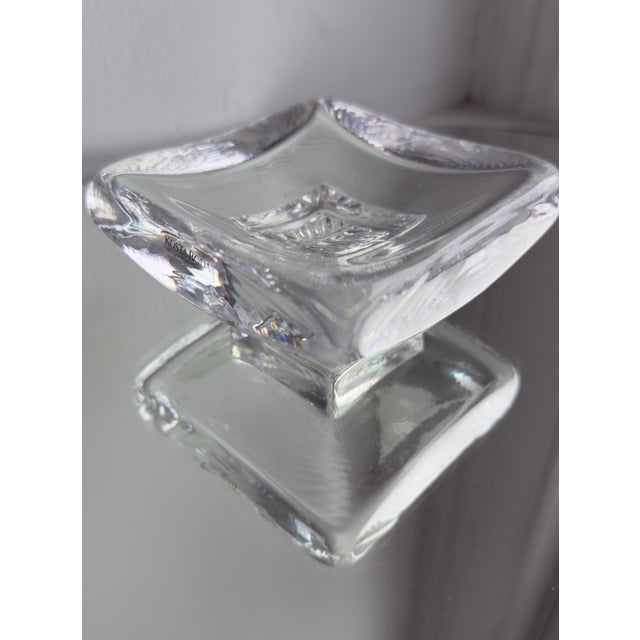 This late 20th century Swedish glass dish is part of Kosta Boda’s Days series, designed by Bertil Vallien. The square form...