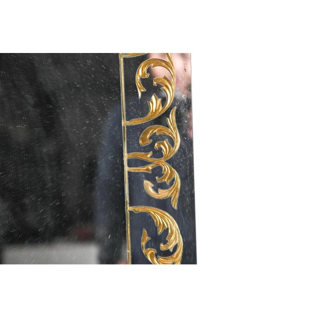 Hollywood Regency Vintage Hollywood Regency Style Eglomisé Wall Mirror For Sale - Image 3 of 7