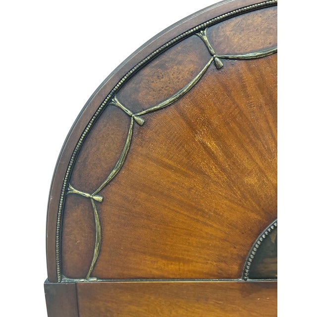Early 20th Century Antique Neoclassical Mahogany Twin Bed Frame With Hand-Painted Classical Medallions & Gilt Decoration For Sale - Image 5 of 10