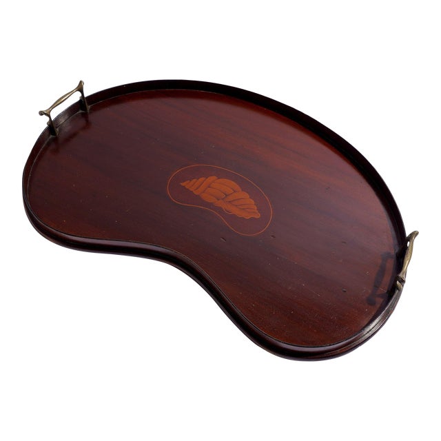 English Standing Rim Tea Tray With Applied Handles, 1880-1900 For Sale