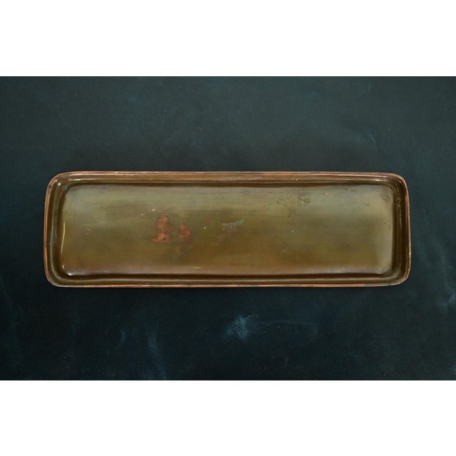 Tiffany Studios New York Zodiac Pattern Bronze Pen Tray For Sale - Image 9 of 12