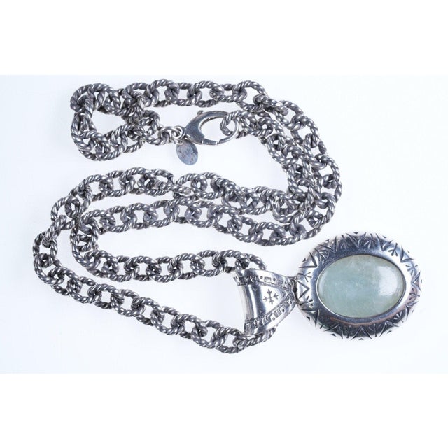 Rustic 20" Heavy Carolyn Pollack Relios Southwestern necklace and pendant For Sale - Image 3 of 6