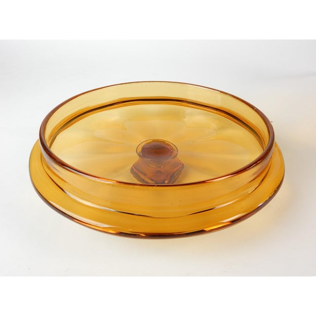 Art Glass Lidded Ice Bucket with Rattan Cane Handle, Austria, 1960's For Sale - Image 11 of 11