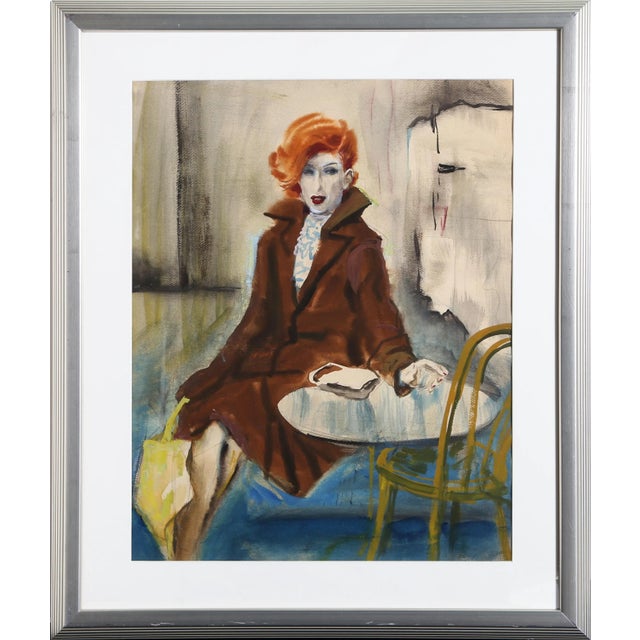 Marshall Goodman Red-Haired Woman in a Cafe Circa 1975 For Sale