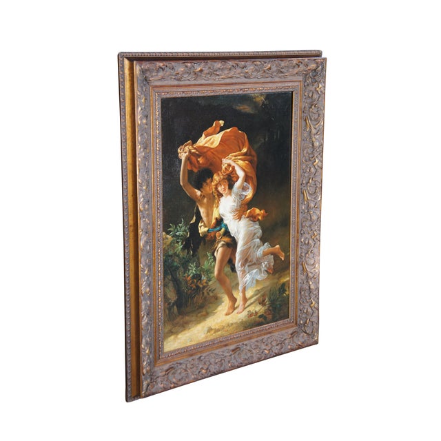 Vintage Romanticism oil painting of The Storm after Pierre Auguste Cot. When Cot exhibited this painting at the Salon of...