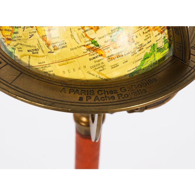 Metal Vintage Territorial Boundary World Globe on Stand from Globe USA For Sale - Image 7 of 18