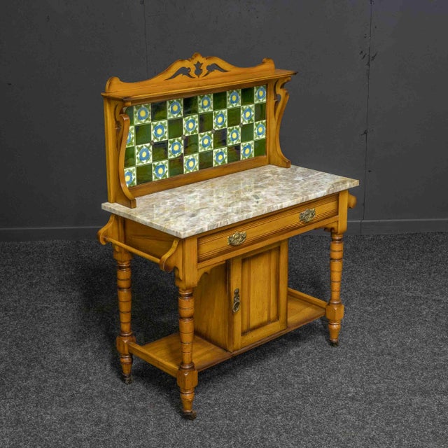 Edwardian Ash Washstand, 1890s For Sale - Image 16 of 18