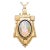 Antique Victorian 14k Gold, Porcelain & Enamel Pendant Locket After Fontenay For Sale