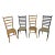 Vintage Mid-Century Italian Ladderback Chairs - Set of 4 For Sale