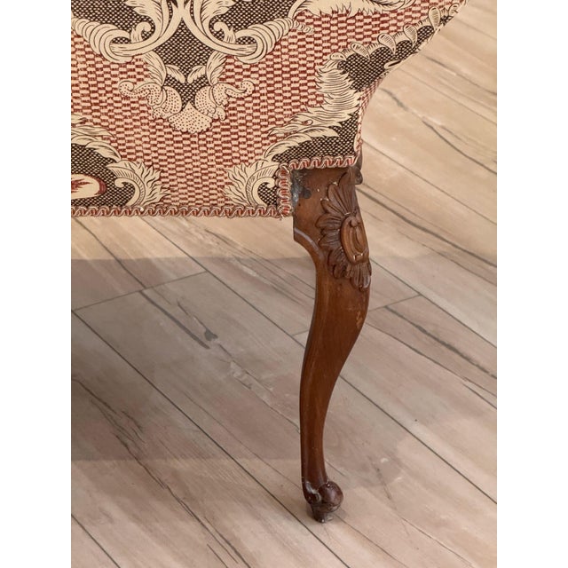19th Century Italian Walnut Settee With Scrolled Arms For Sale - Image 14 of 17