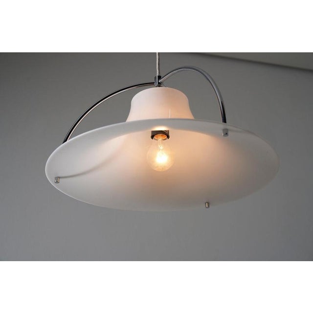 Single Pendant Light by Jo Hammerborg for Fog & Mørup, Denmark, 1970s For Sale - Image 8 of 12