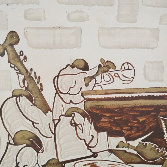 Vintage William Sorrow Mixed- Media Painting Titled "Papa French" For Sale - Image 13 of 18
