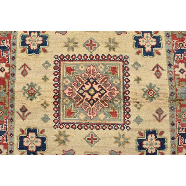 2020s Kazak Rug 3’3” X 4’9” Beige Wool Tribal Hand-Knotted Oriental Carpet For Sale - Image 5 of 12