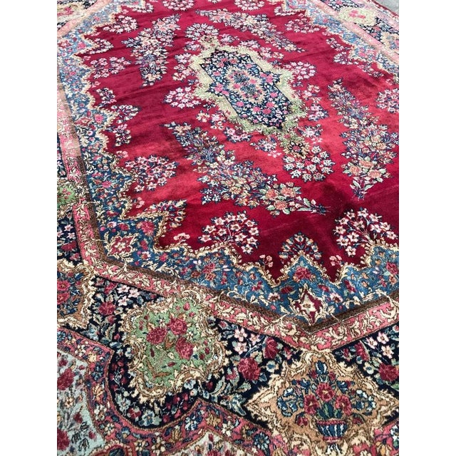 Large Vintage Kirman Style Rug, 1940s For Sale - Image 4 of 16