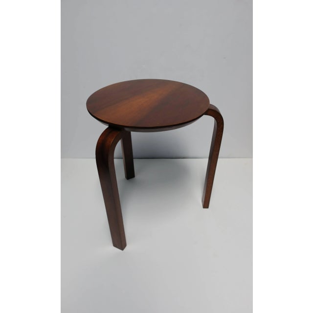 Mid-Century Modern European Bentwood Stool or Side Table after Designer Alvar Aalto For Sale - Image 3 of 13