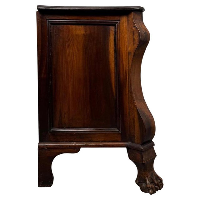Antique Dutch Mahogany Bombe Chest of Drawers For Sale - Image 6 of 12
