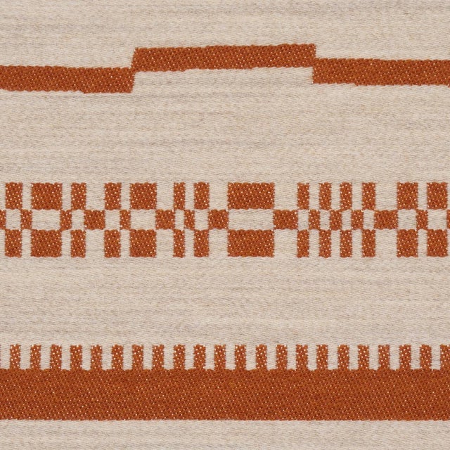 Schumacher Schumacher Skyline Stripes Reversible Fabric In Burnt Orange For Sale - Image 4 of 6
