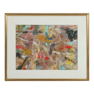 Vintage Abstract Expressionist Oil Painting For Sale