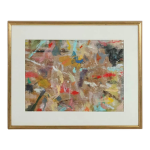 Vintage Abstract Expressionist Oil Painting