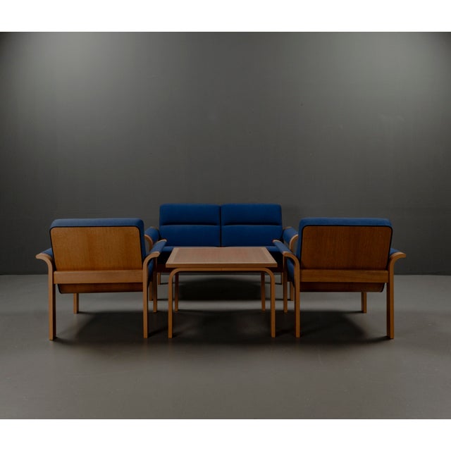 Coffee Table and Armchairs by Rud Thygesen & Johnny Sorensen for Magnus Olesen, 1975, Set of 4 For Sale - Image 6 of 18