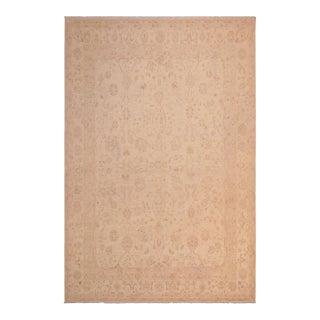 Bohemien Ziegler Beige Brown Hand-Knotted Wool Rug - 8'0'' X 10'3'' For Sale