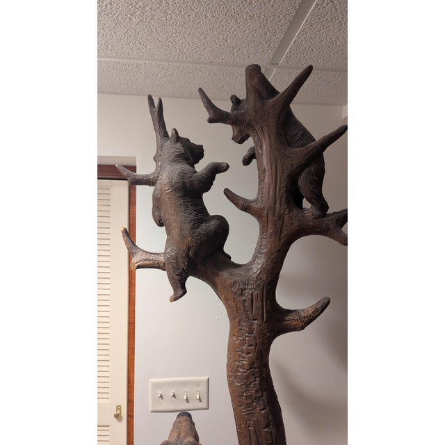 Brown Black Forest Bear Umbrella Stand For Sale - Image 8 of 9