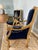 Mid 20th Century French Louis XVI Style Giltwood & Navy Embroidered Velvet Fauteuils- Pair For Sale - Image 12 of 18