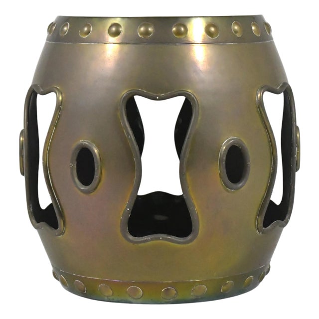 Brass Chinese Garden Stool/ Table For Sale