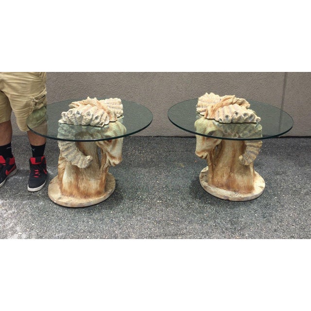 Pair of Mod Zodiac Ram's Head Tables For Sale - Image 9 of 9